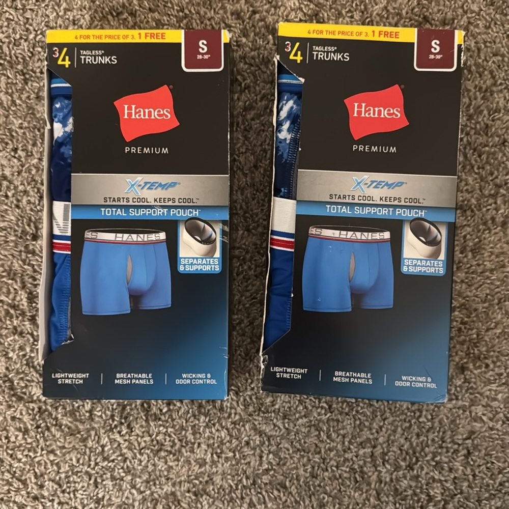 Hanes Premium X-Temp Trunks (Boxer Briefs) Sizes Small & X-Large - Picture 5 of 5